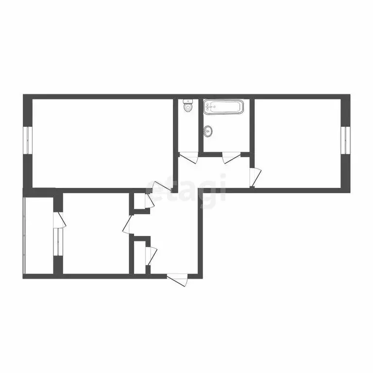 2-комнатная квартира: Тюмень, улица Энергетиков, 53 (53.2 м) - Фото 0