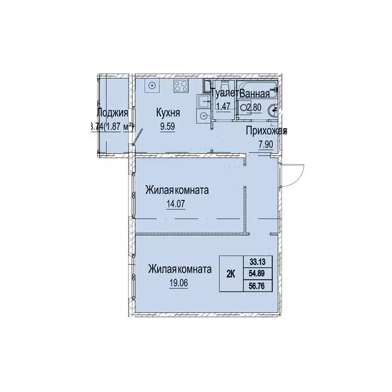 2-комнатная квартира: Нижний Новгород, микрорайон Лесной Городок, ... - Фото 0