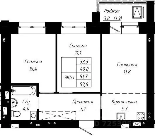 3-к кв. Алтайский край, Барнаул ул. Чернышевского, 189 (51.7 м) - Фото 0