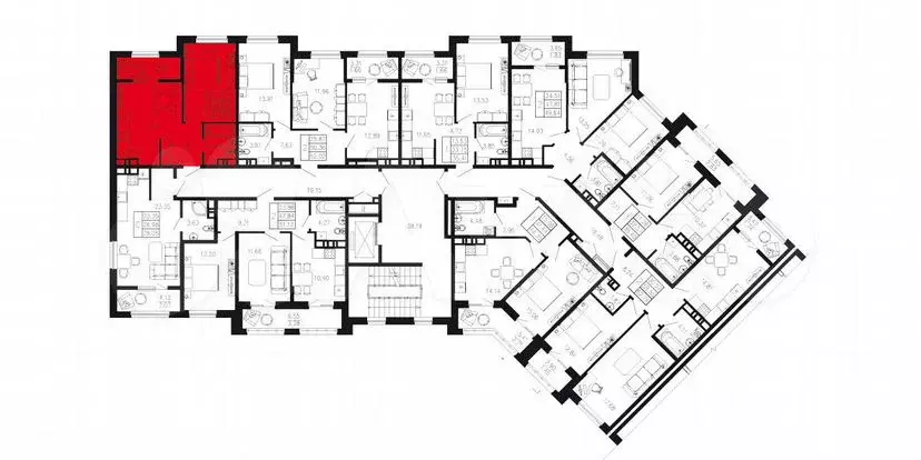 1-к. квартира, 39,1 м, 3/8 эт. - Фото 1