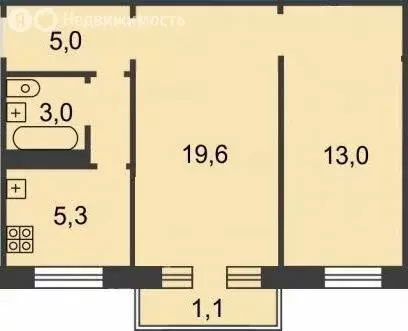 2-комнатная квартира: Нижний Новгород, улица Шимборского, 2 (45.9 м) - Фото 1