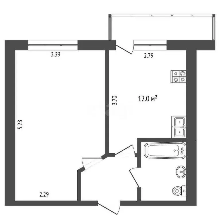1-комнатная квартира: Вологда, микрорайон Водники, Северная улица, 36А ... - Фото 0