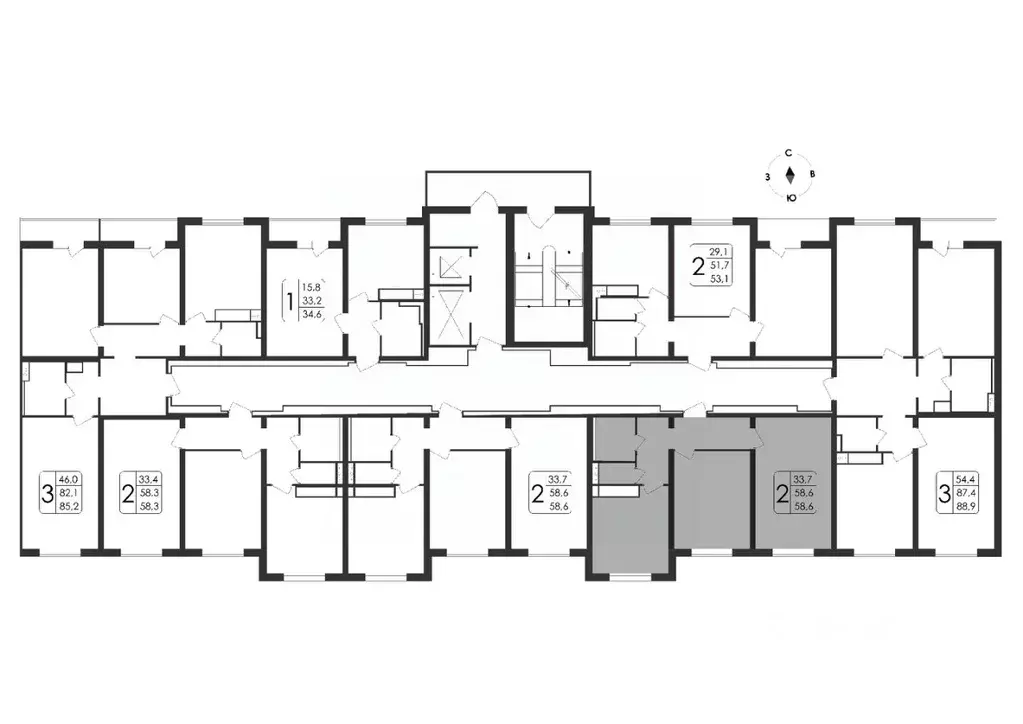 2-к кв. Воронежская область, Воронеж ул. Загоровского, 5/4 (58.6 м) - Фото 1