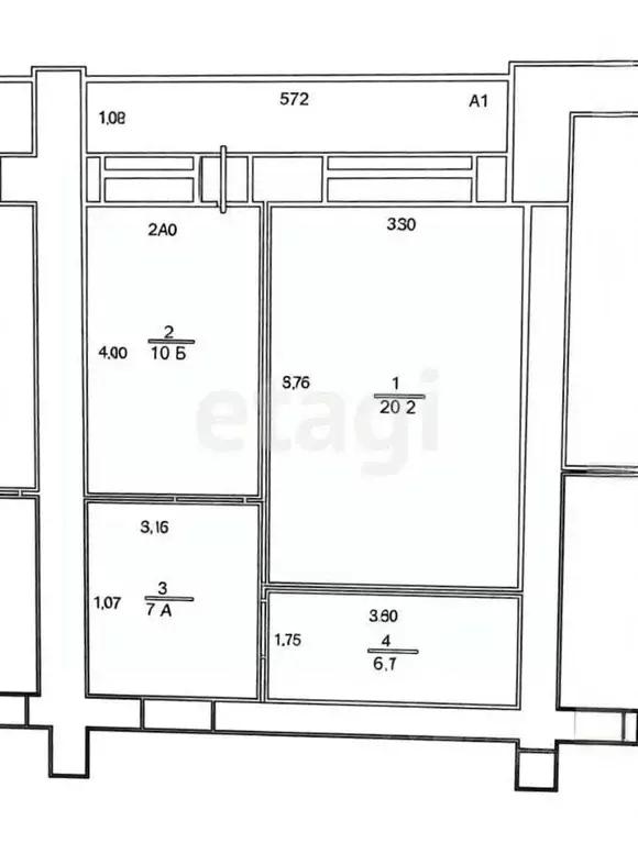 1-к кв. Ульяновская область, Димитровград Свирская ул., 21А (44.2 м) - Фото 2