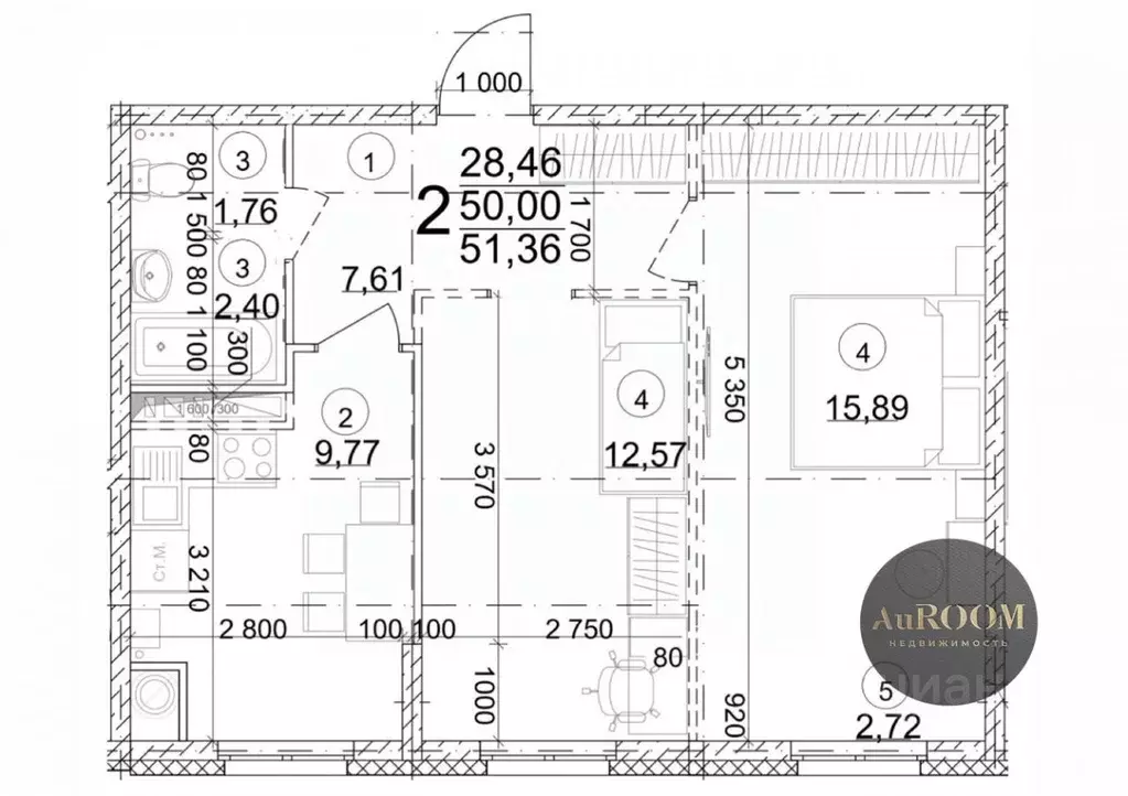 2-к кв. Волгоградская область, Волгоград ул. Тракторостроителей, 27/2 ... - Фото 2