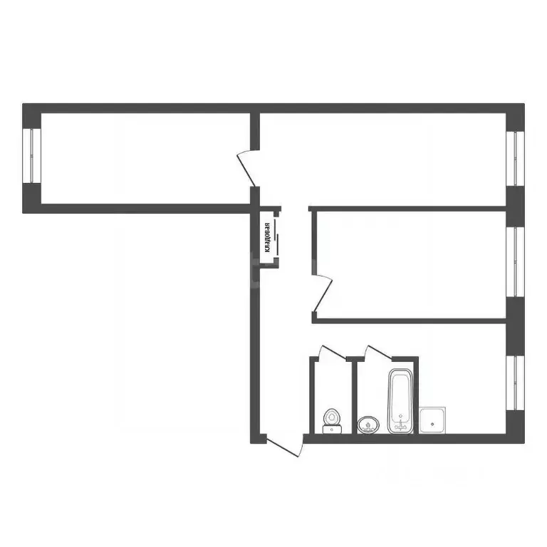 3-к кв. Красноярский край, Сосновоборский муниципальный округ, с. ... - Фото 2