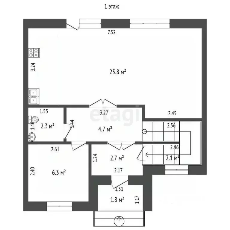 Таунхаус в Тюменская область, Тюмень ул. Бориса Быстрых (102 м) - Фото 1