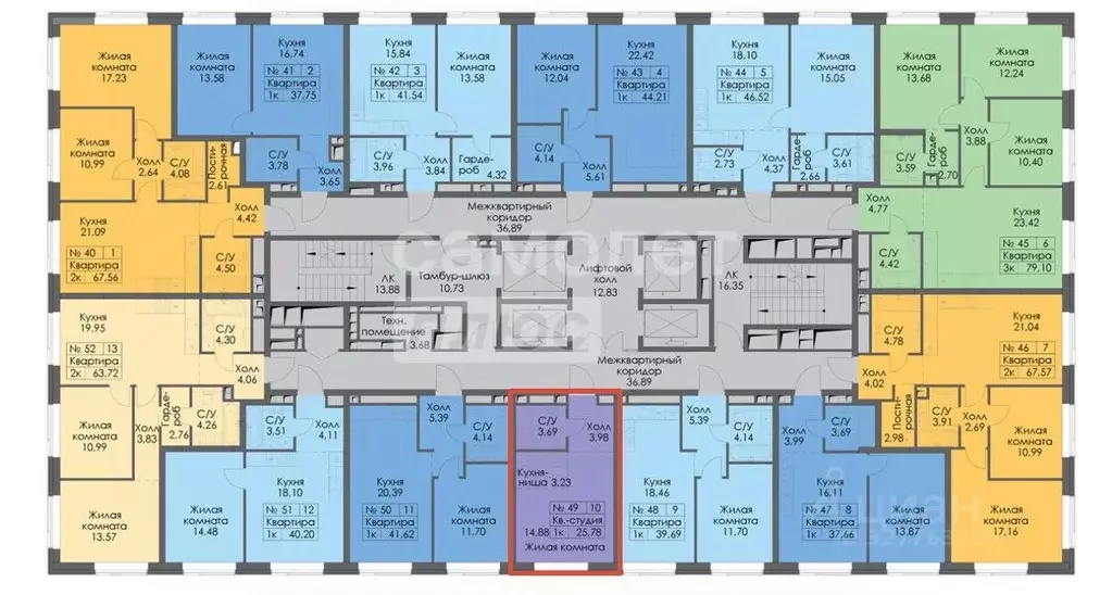 Студия Москва проезд 3-й Красногорский, 2 (25.8 м) - Фото 1