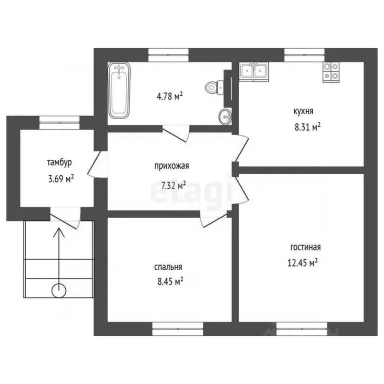 Дом в Нижегородская область, Выкса городской округ, с. Борковка ул. ... - Фото 1