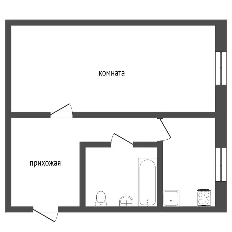 1-комнатная квартира: Ирбит, улица Белинского, 6 (30.4 м) - Фото 0