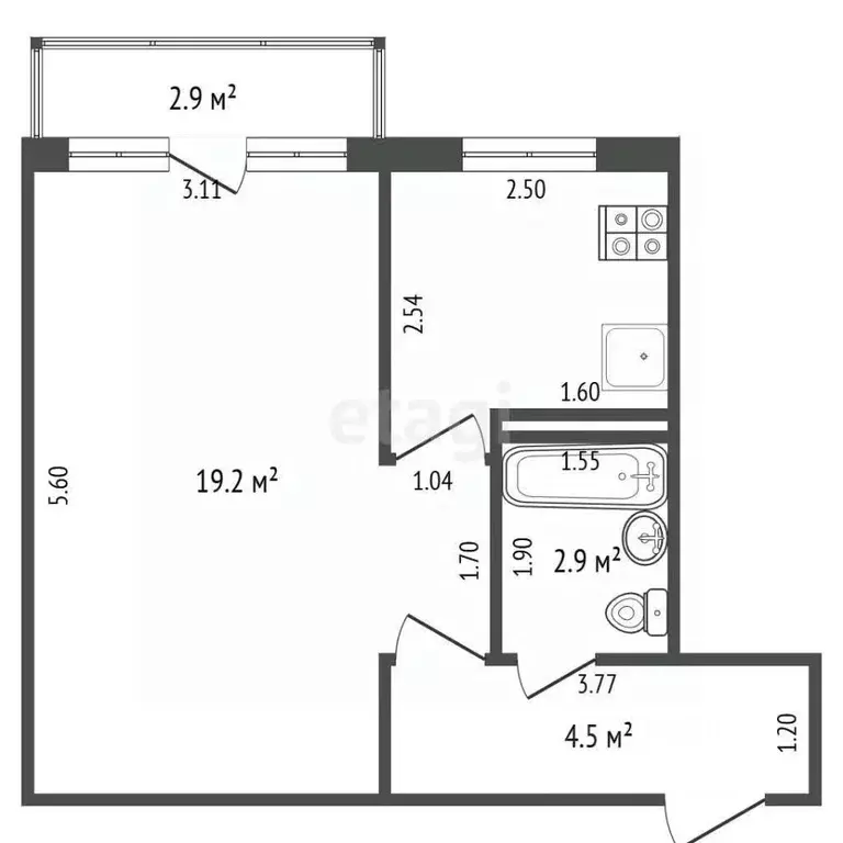 1-к кв. Самарская область, Самара ул. Авроры, 123 (32.0 м) - Фото 2