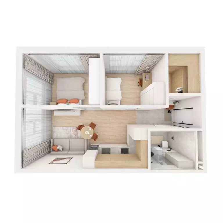 2-к кв. Приморский край, Владивосток ул. Нейбута (54.68 м) - Фото 2