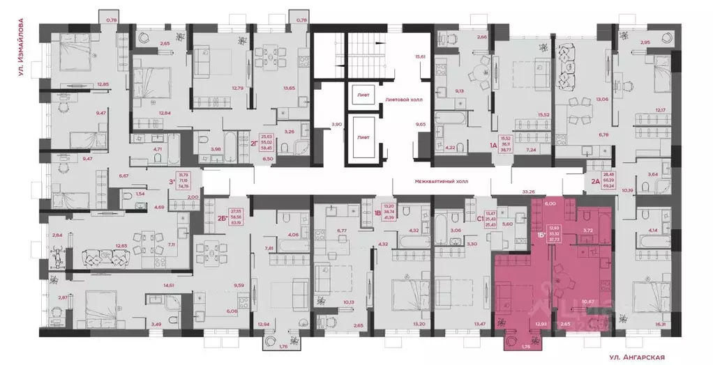 1-к кв. Пензенская область, Пенза Форт жилой комплекс (37.73 м) - Фото 2