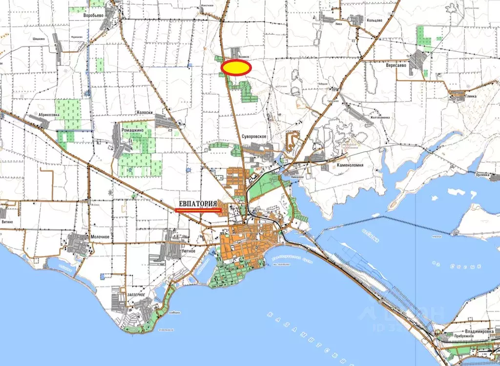 Участок в Крым, Сакский район, Суворовское с/пос, с. Великое ул. ... - Фото 2