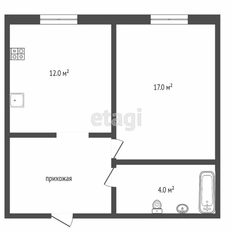 1-комнатная квартира: Ростов-на-Дону, 2-я Краснодарская улица, 169Бс2 ... - Фото 0