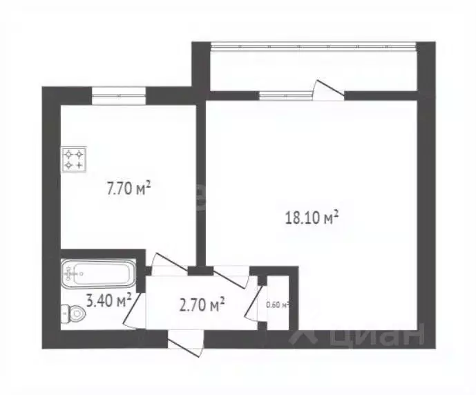 1-к кв. Воронежская область, Борисоглебск Советская ул., 84 (32.5 м) - Фото 1