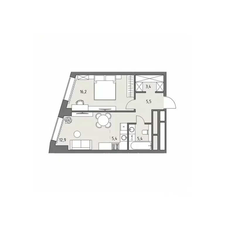 2-к кв. Москва Родина Парк жилой комплекс, к5 (48.8 м) - Фото 0