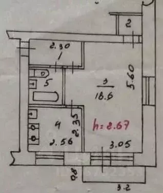 1-к кв. Кемеровская область, Новокузнецк Транспортная ул., 23 (32.15 ... - Фото 1