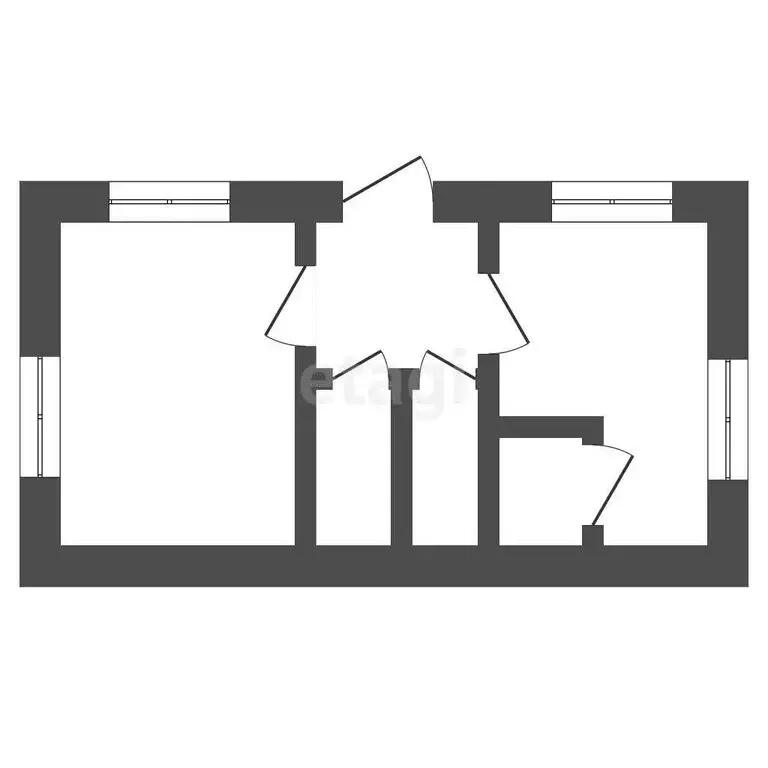 1-комнатная квартира: Ишим, улица Луначарского, 46А/2 (45 м) - Фото 1
