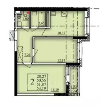 2-к кв. Башкортостан, Уфа Затон-Восточный жилрайон, Паруса жилой ... - Фото 0