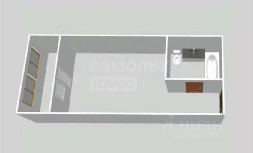Студия Оренбургская область, Оренбург ул. Автомобилистов, 13 (25.5 м) - Фото 2