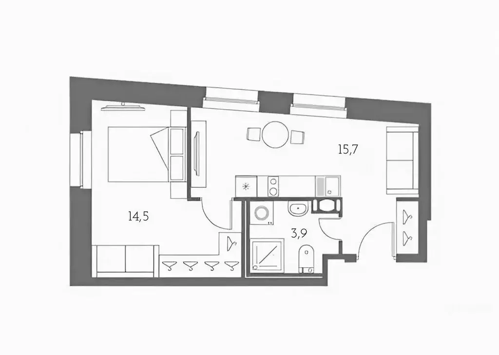 Студия Санкт-Петербург Херсонский проезд, 6 (35.0 м) - Фото 0