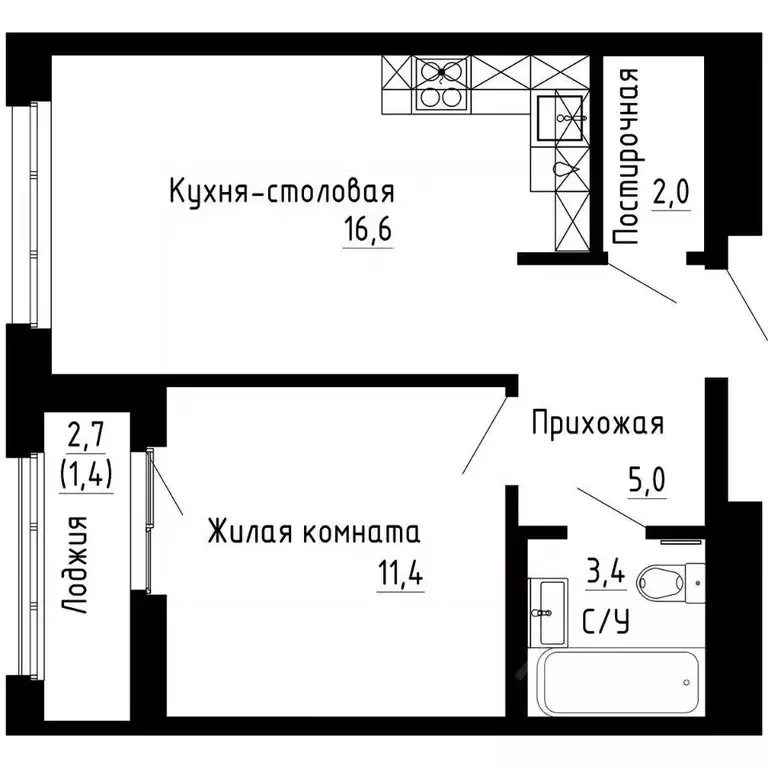 1-к кв. Приморский край, Владивосток 7Я жилой комплекс (39.8 м) - Фото 1
