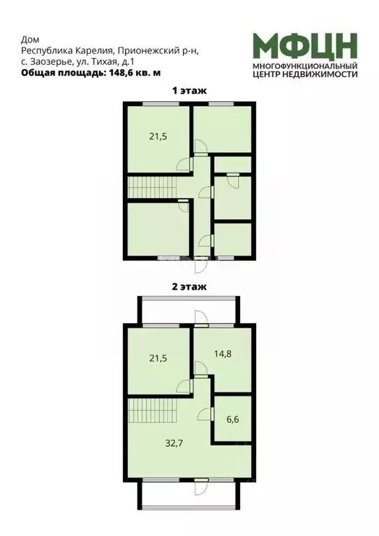 Дом в Карелия, Прионежский район, с. Заозерье ул. Тихая, 1 (149 м) - Фото 2