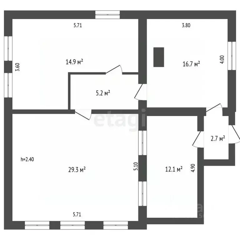 Дом в Татарстан, Бугульма ул. Герасима Кудряшова, 12 (66 м) - Фото 2