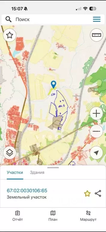 Участок в Смоленская область, д. Комягино ул. Имени Кудинова (12325.0 ... - Фото 1