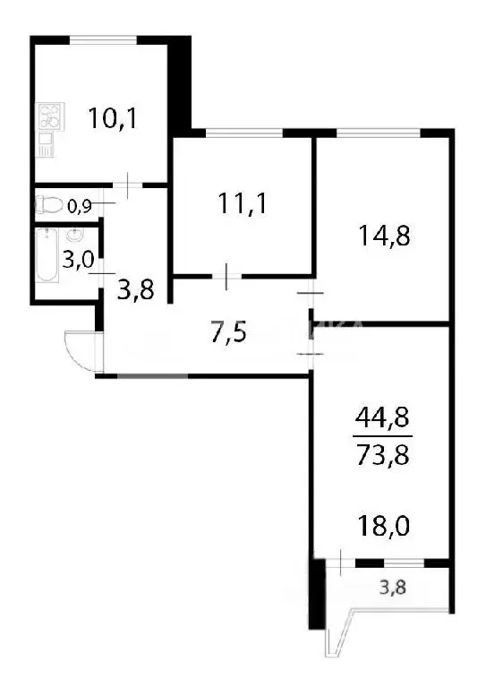 Продается 3-комнатная квартира - Фото 2