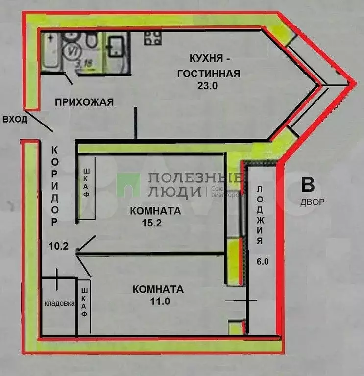 3-к. квартира, 68 м, 5/12 эт. - Фото 0