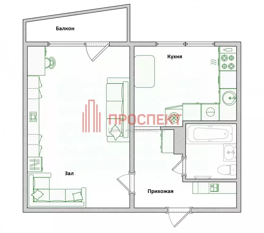 1-к кв. Пензенская область, Пенза просп. Строителей, 91 (37.6 м) - Фото 1
