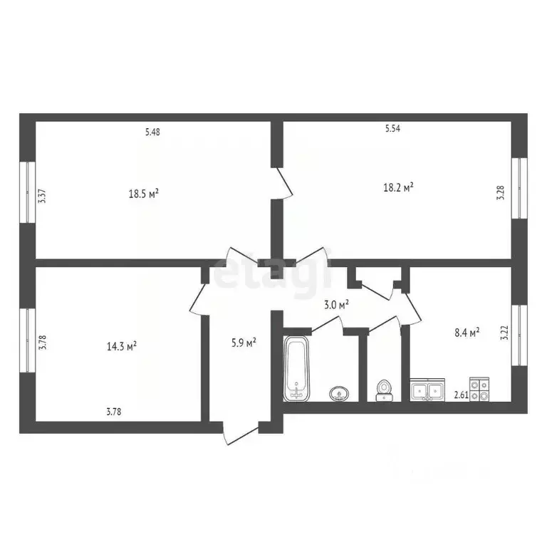 Комната Вологодская область, Череповецкий район, Тоншаловское с/пос, ... - Фото 2