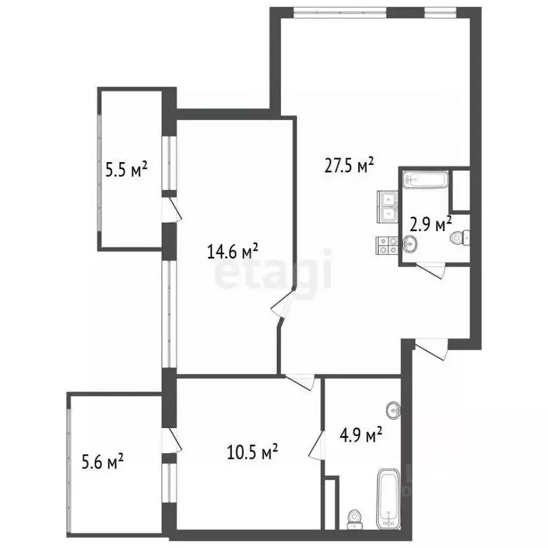2-к кв. Санкт-Петербург ул. Дыбенко, 8к2 (62.0 м) - Фото 1