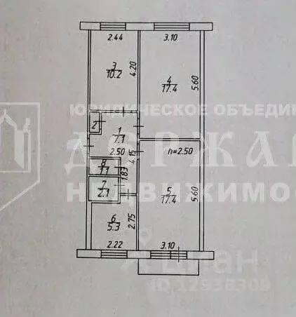 3-к кв. Кемеровская область, Кемерово Октябрьский просп., 60 (61.0 м) - Фото 2