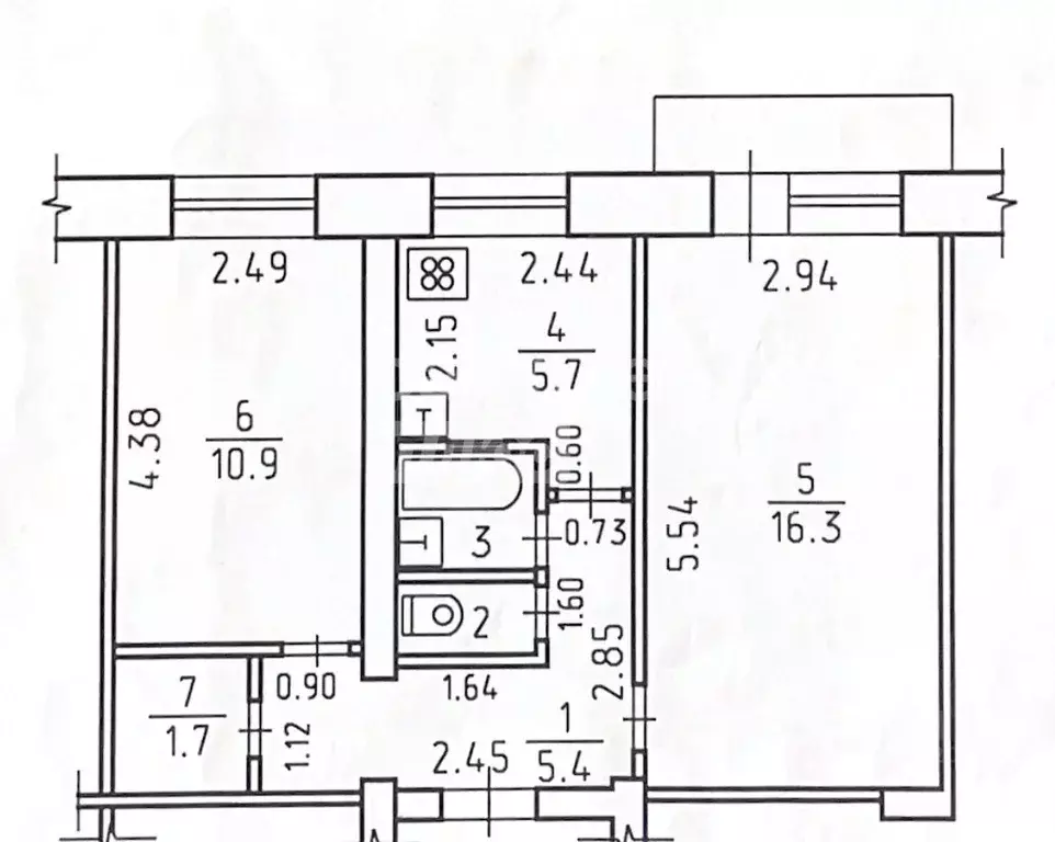 2-к кв. Удмуртия, Ижевск Союзная ул., 87 (43.3 м) - Фото 1