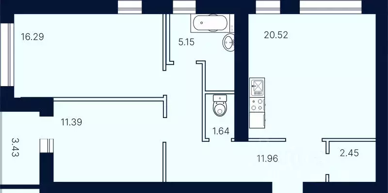 2-к кв. Саратовская область, Саратов Солнечный-2 жилрайон, Сияй-город ... - Фото 1