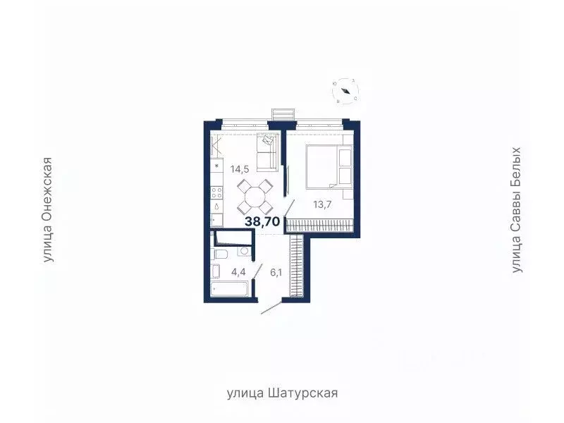 1-к кв. Свердловская область, Екатеринбург ул. Шатурская (38.7 м) - Фото 0