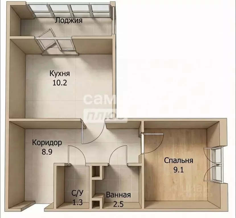 1-к кв. Ульяновская область, Ульяновск ул. Александра Невского, 2 ... - Фото 2
