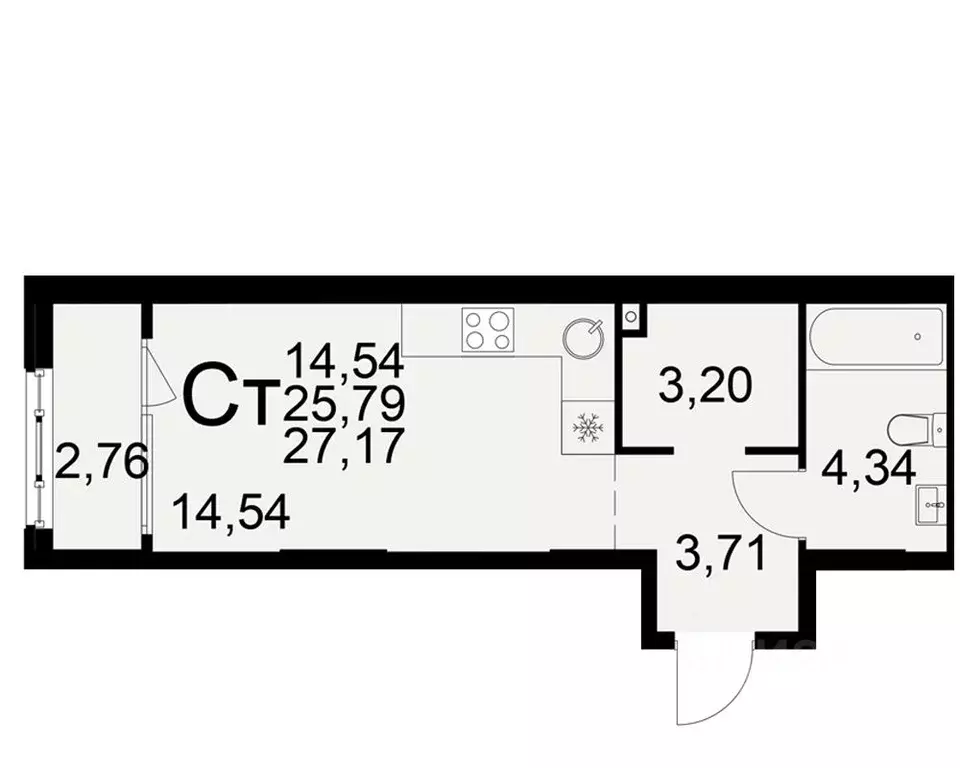 1-к кв. Рязанская область, Рязань пос. Ворошиловка, Символ жилой ... - Фото 1
