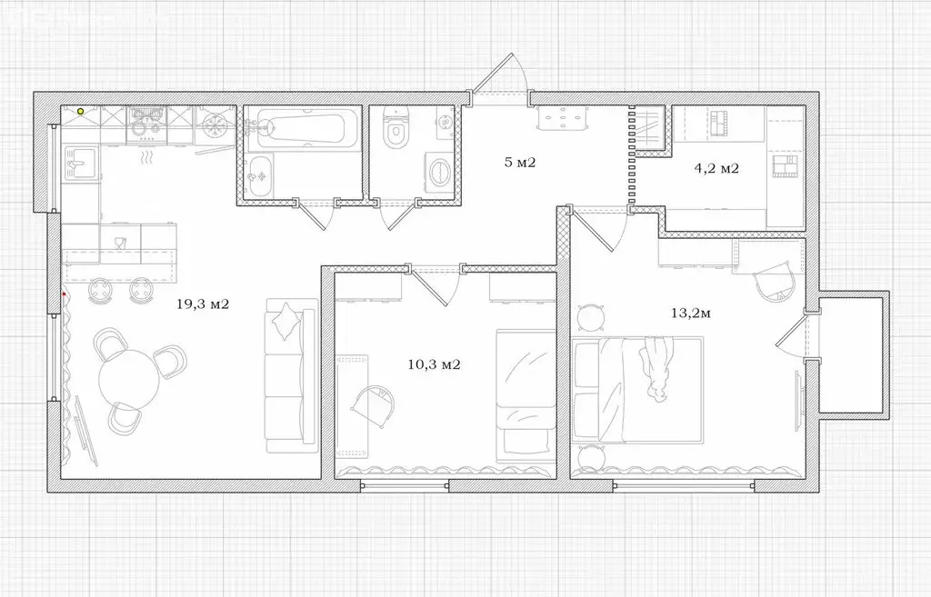 3-комнатная квартира: Киров, Нововятский район, Комсомольская улица, ... - Фото 1
