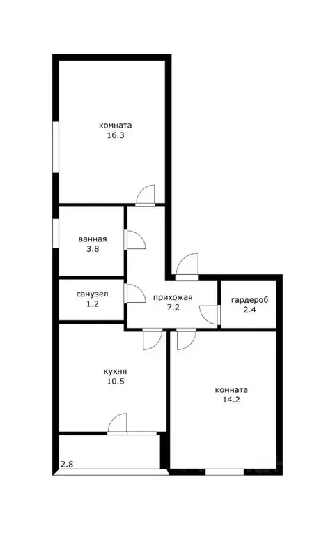 2-к кв. Краснодарский край, Краснодар ул. Конгрессная, 17 (54.0 м) - Фото 2