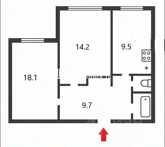2-к кв. Санкт-Петербург ул. Уточкина, 2К2 (51.3 м) - Фото 1
