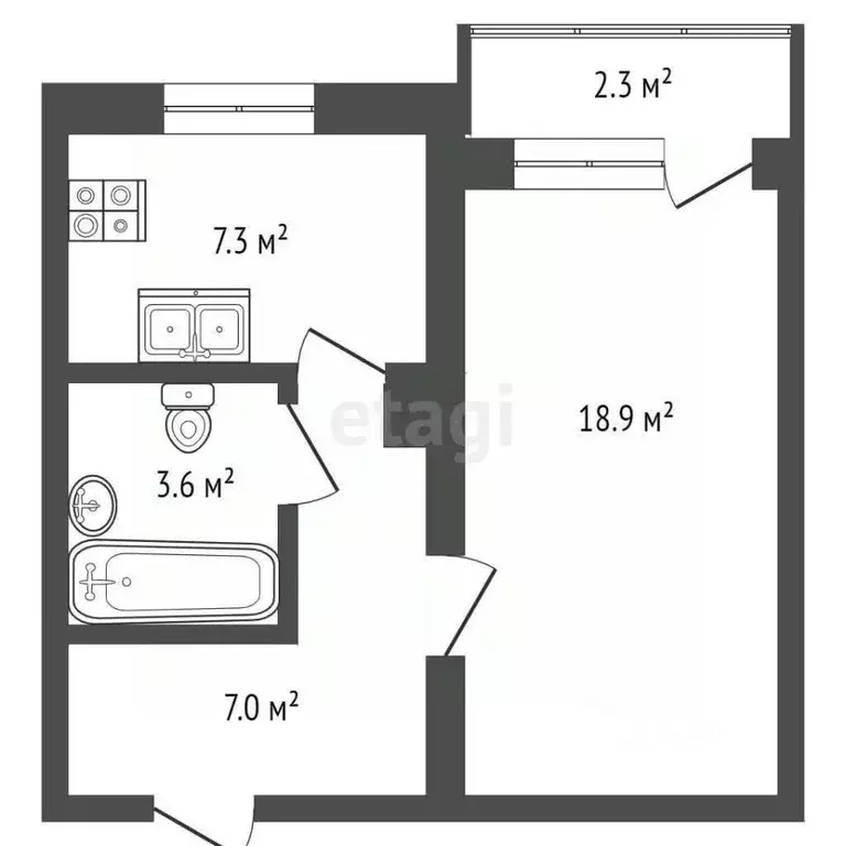 1-к кв. Москва ул. Кашенкин Луг, 8к3 (36.6 м) - Фото 2