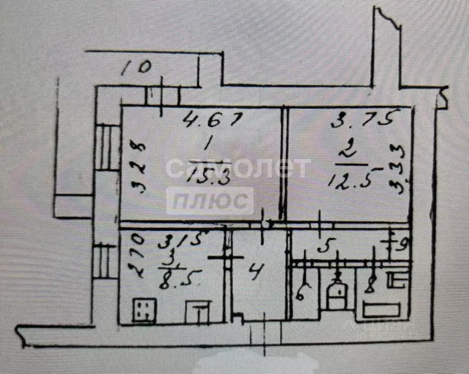 2-к кв. Курская область, Курск просп. Дружбы, 18 (49.6 м) - Фото 1