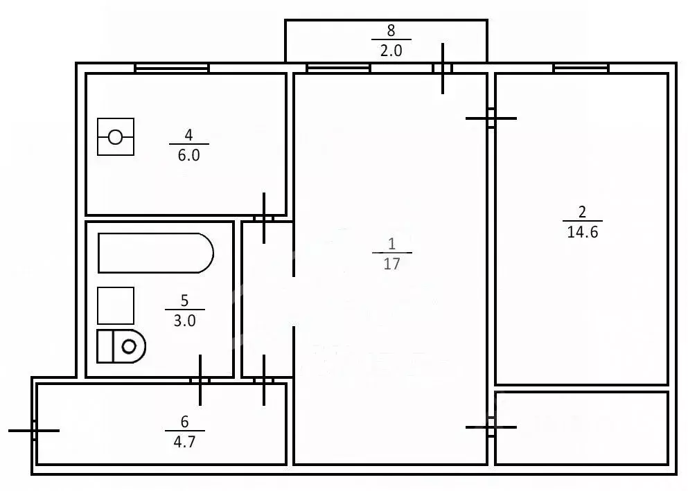 2-к кв. Московская область, Солнечногорск городской округ, Поварово ... - Фото 2