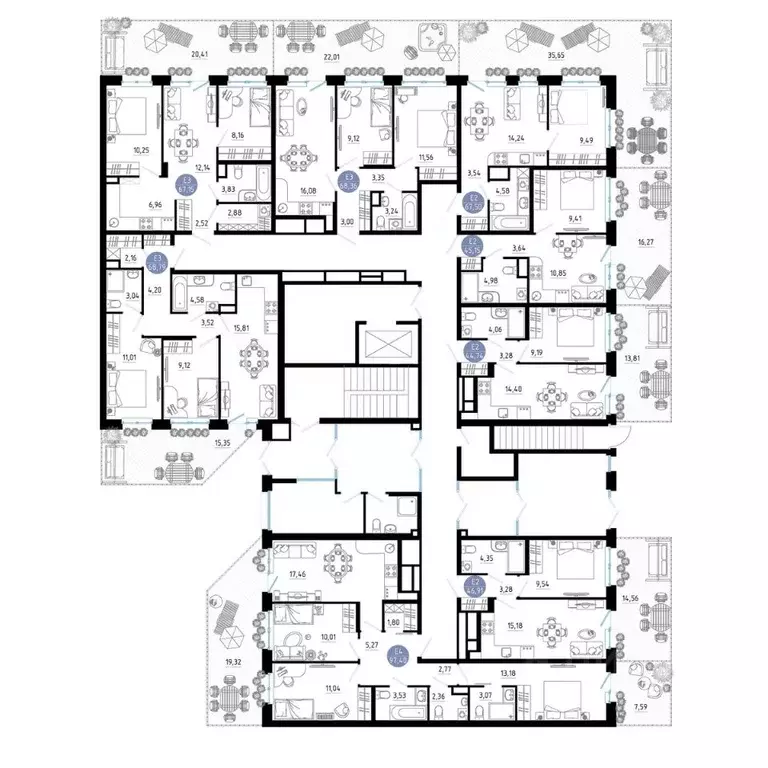 3-к кв. Рязанская область, Рязань 9-10-й кв-л,  (97.4 м) - Фото 1