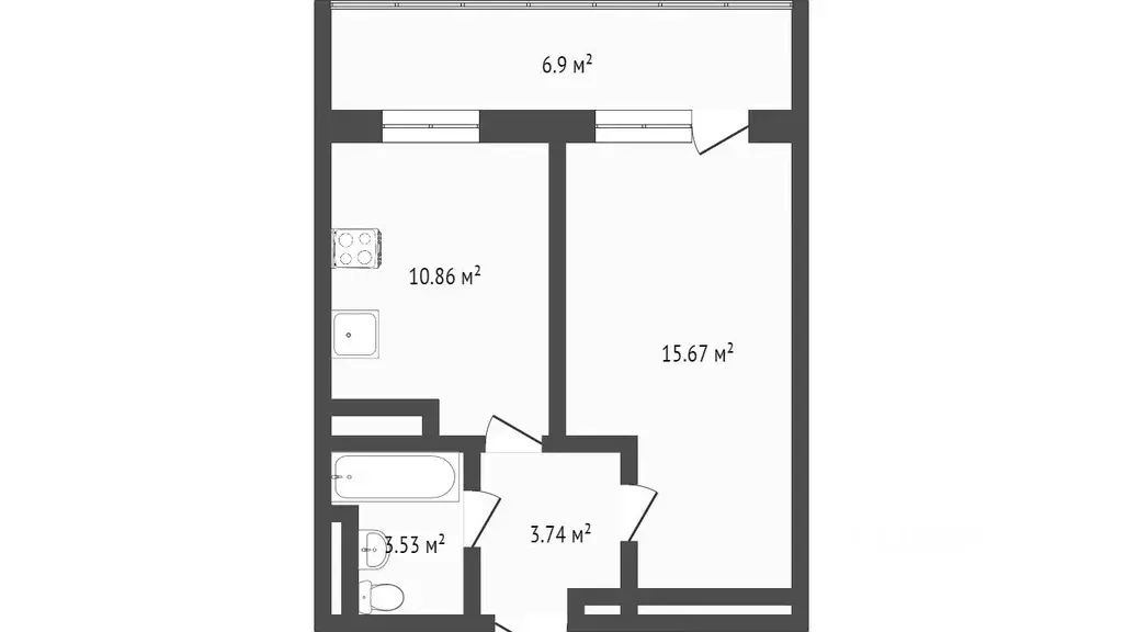 1-к кв. Ханты-Мансийский АО, Сургут ул. Маяковского, 33/2 (34.7 м) - Фото 1