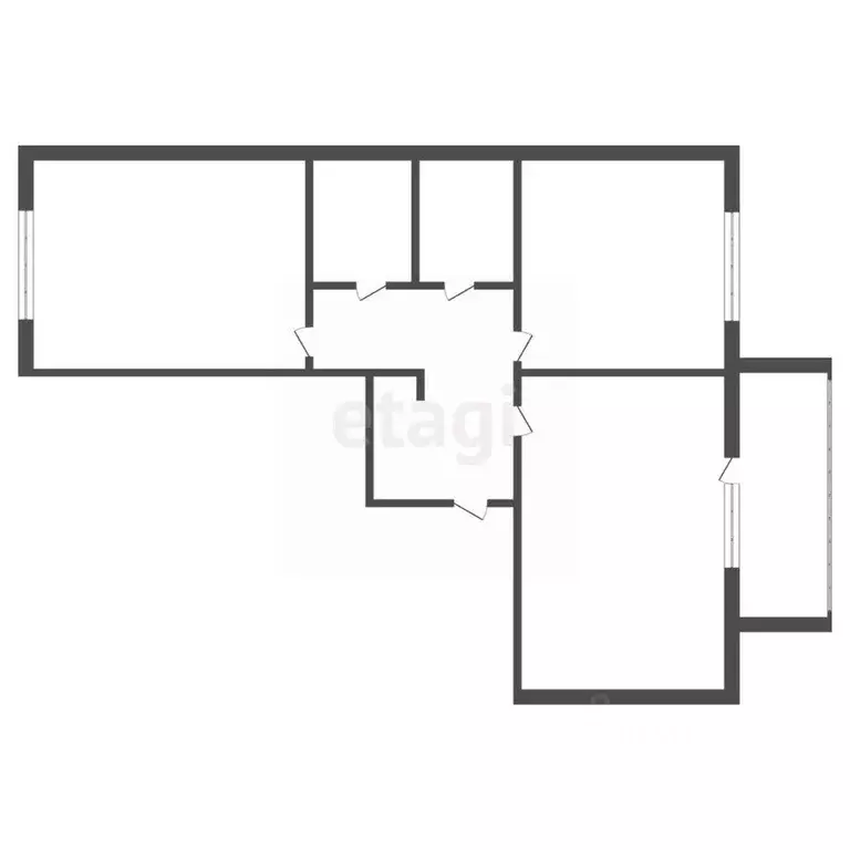 2-к кв. Калужская область, Совхоз Боровский с/пос, д. Кабицыно ул. ... - Фото 2